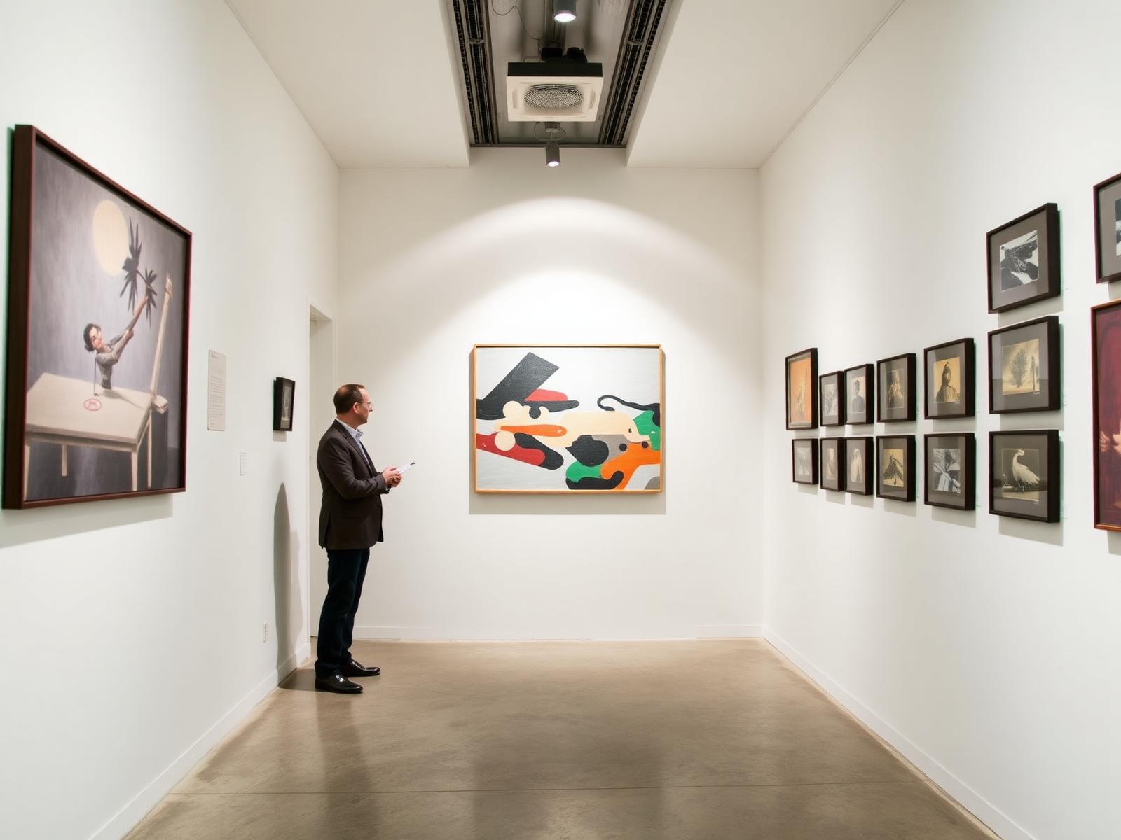 Private after-hours auction preview at a Hong Kong gallery
