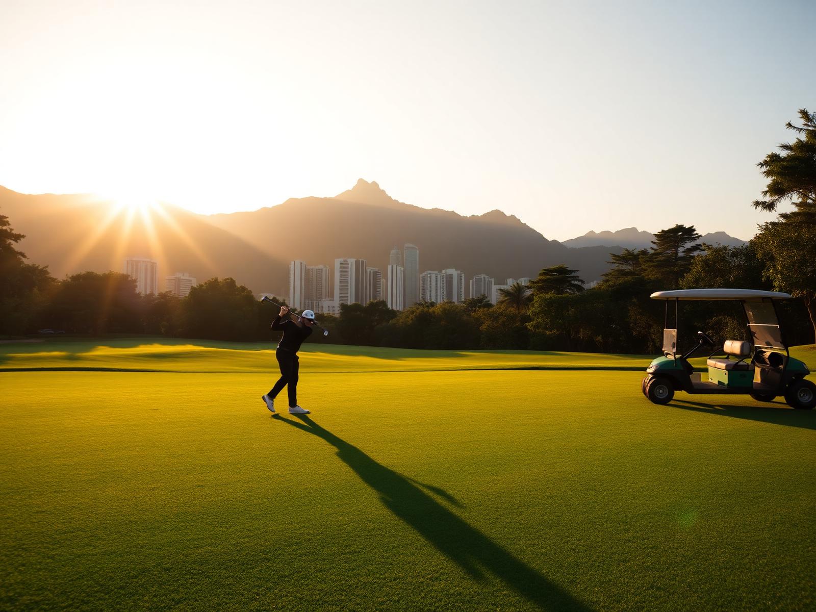 Private golf coaching at a Hong Kong championship course